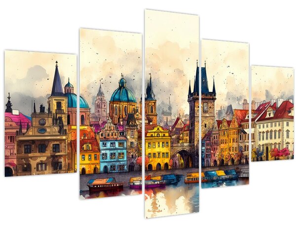 Kép - Ősz a festett városban (150x105 cm)