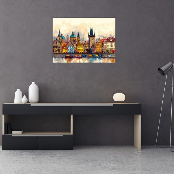 Kép - Ősz a festett városban (70x50 cm)