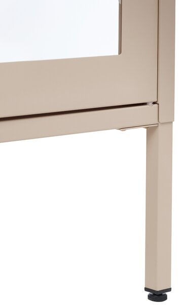 Üveges vitrin NASH Fém 90 cm Bézs