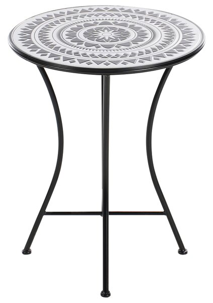Bisztró asztal COMISO 60 cm 60 cm Fém Fekete/fehér