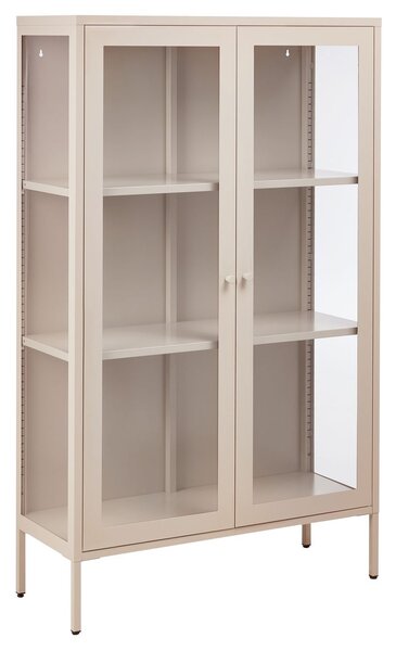 Üveges vitrin NASH Fém 90 cm Bézs