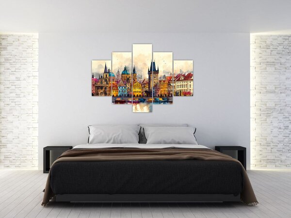 Kép - Ősz a festett városban (150x105 cm)