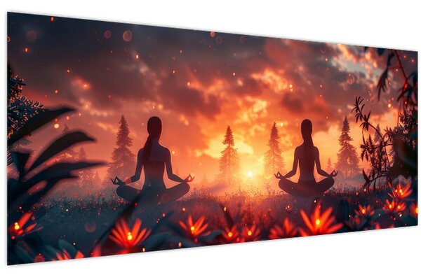 Kép - Jóga a természetben (120x50 cm)