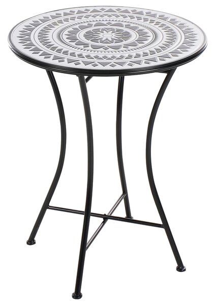 Bisztró asztal COMISO 60 cm 60 cm Fém Fekete/fehér
