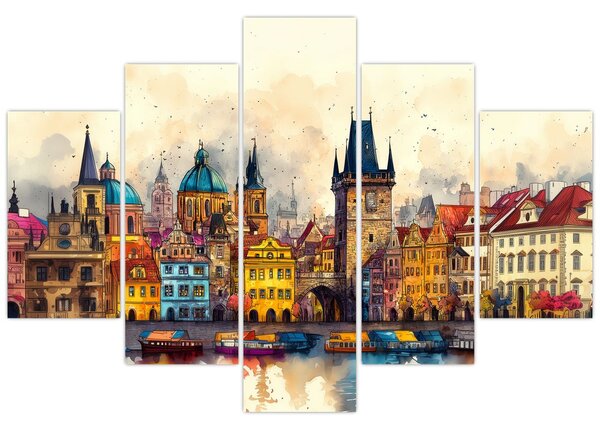 Kép - Ősz a festett városban (150x105 cm)
