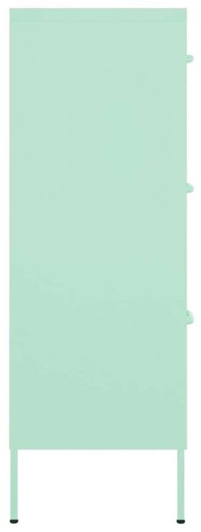 VidaXL mentazöld acél fiókos szekrény 80 x 35 x 101,5 cm