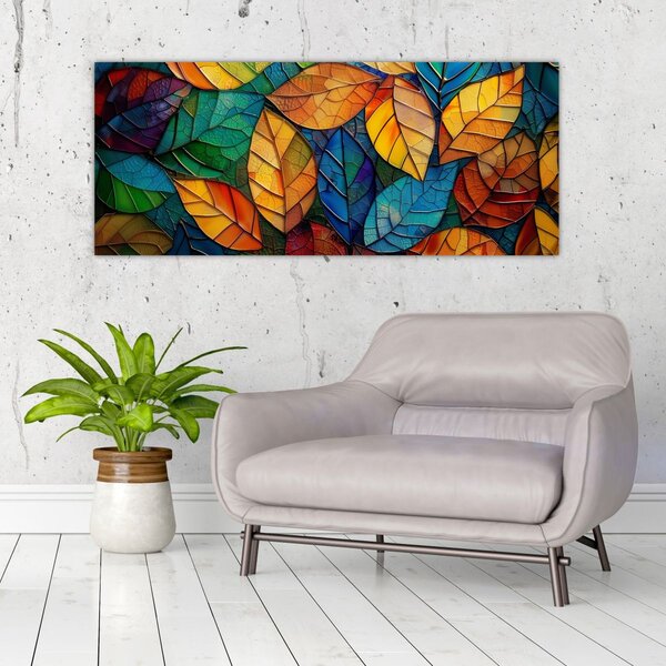 Kép - Levélmozaik (120x50 cm)