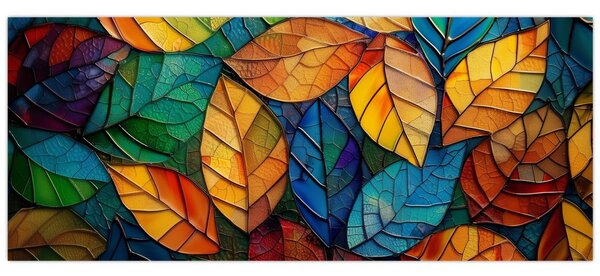 Kép - Levélmozaik (120x50 cm)