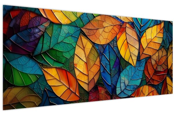 Kép - Levélmozaik (120x50 cm)