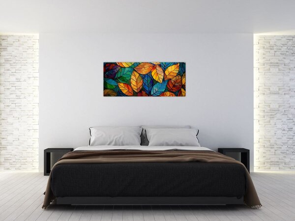 Kép - Levélmozaik (120x50 cm)