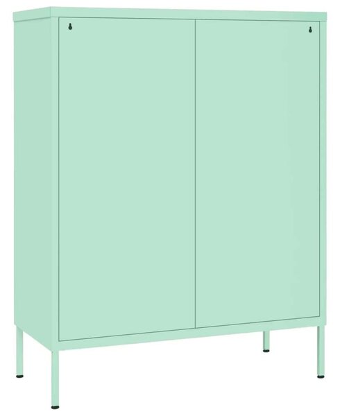 VidaXL mentazöld acél fiókos szekrény 80 x 35 x 101,5 cm