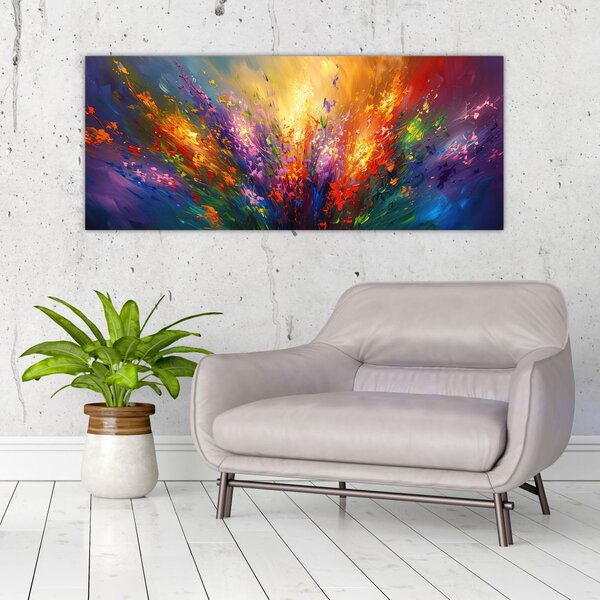 Kép - A virágok absztrakciója (120x50 cm)