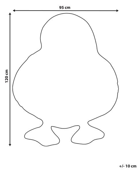 Gyerekszoba szőnyeg DUCKIE Sárga 95 x 120 cm Pamut