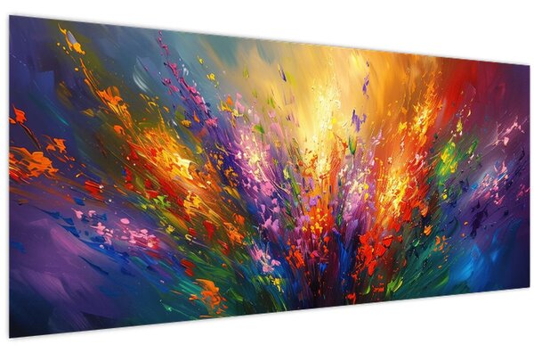 Kép - A virágok absztrakciója (120x50 cm)