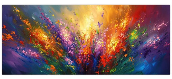 Kép - A virágok absztrakciója (120x50 cm)