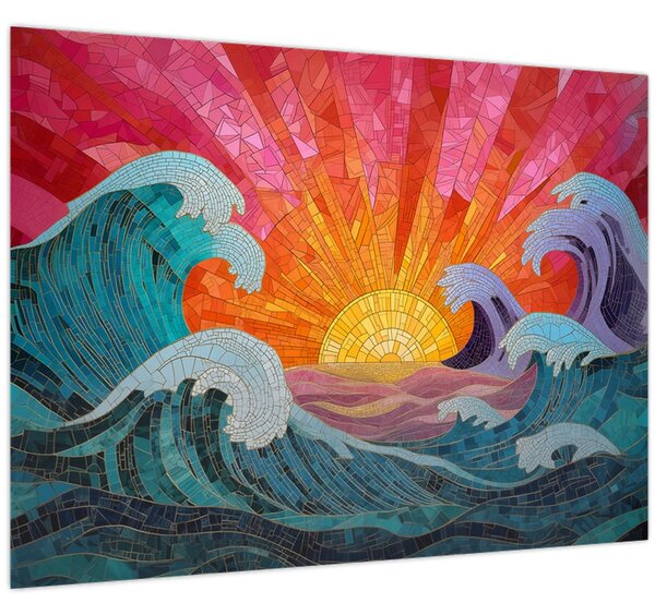 Kép - Hullámmozaik (70x50 cm)