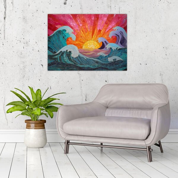 Kép - Hullámmozaik (70x50 cm)