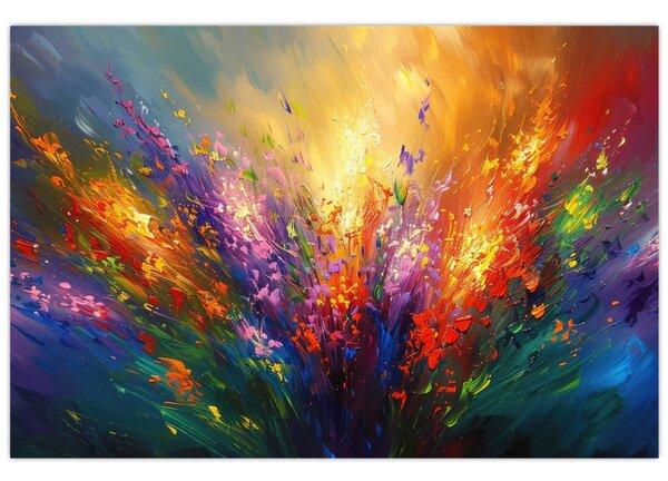 Kép - A virágok absztrakciója (90x60 cm)