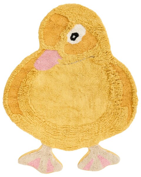 Gyerekszoba szőnyeg DUCKIE Sárga 95 x 120 cm Pamut