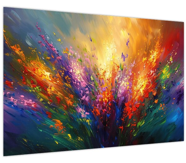 Kép - A virágok absztrakciója (90x60 cm)