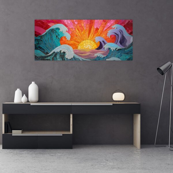 Kép - Hullámmozaik (120x50 cm)