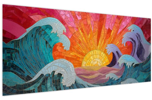 Kép - Hullámmozaik (120x50 cm)