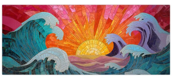 Kép - Hullámmozaik (120x50 cm)