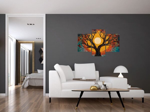 Kép - Nap az élet fájának koronájában (90x60 cm)