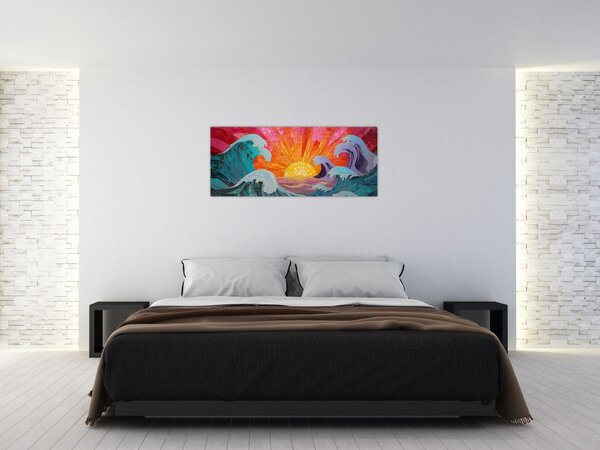 Kép - Hullámmozaik (120x50 cm)