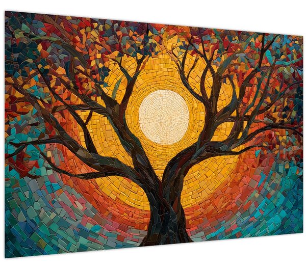 Kép - Nap az élet fájának koronájában (90x60 cm)