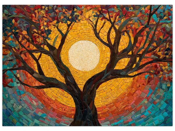Kép - Nap az élet fájának koronájában (70x50 cm)