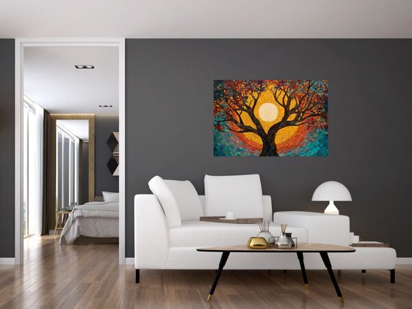 Kép - Nap az élet fájának koronájában (90x60 cm)