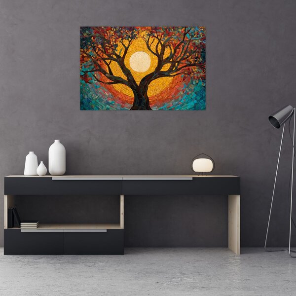 Kép - Nap az élet fájának koronájában (90x60 cm)