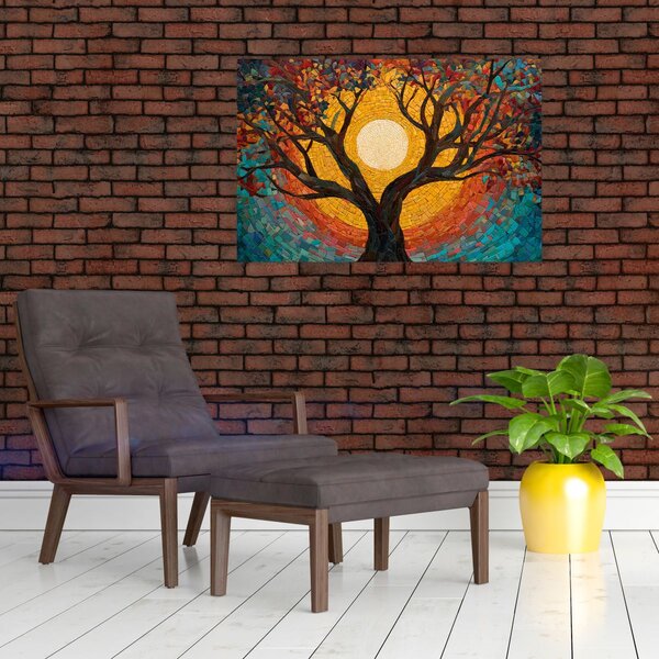 Kép - Nap az élet fájának koronájában (90x60 cm)