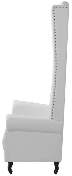 Elegáns Fehér Magas Háttámlás Szék - 181 cm