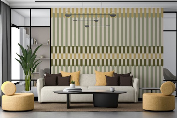 Fotótapéta Csíkos mintázat zöld és homokszínű árnyalatokban, Fotótapéta geometria, w05150 : Uwalls.hu