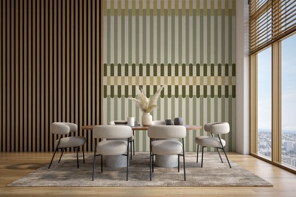 Fotótapéta Csíkos mintázat zöld és homokszínű árnyalatokban, Fotótapéta geometria, w05150 : Uwalls.hu