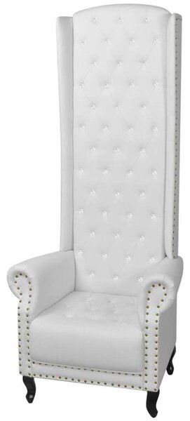 Elegáns Fehér Magas Háttámlás Szék - 181 cm