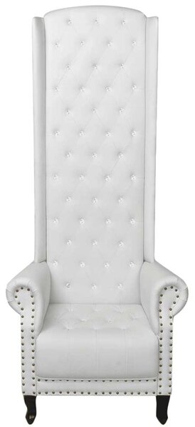 Elegáns Fehér Magas Háttámlás Szék - 181 cm