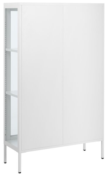 Üveges vitrin NASH Fém 90 cm Fehér