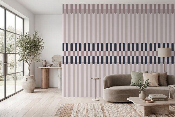 Fotótapéta Csíkos mintázat krém és sötétkék árnyalatokban, Fotótapéta geometria, w05150v2 : Uwalls.hu