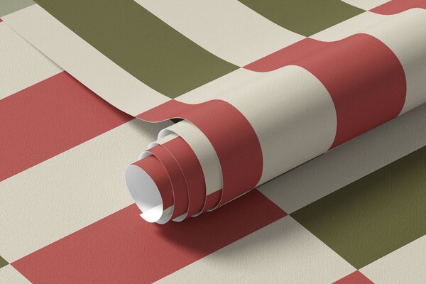 Fotótapéta Csíkos mintázat zöld és korallszínű árnyalatokban, Fotótapéta geometria, w05150v4 : Uwalls.hu
