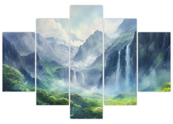 Kép - Vízesések völgye (150x105 cm)