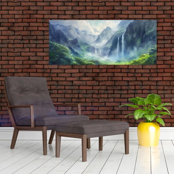 Kép - Vízesések völgye (120x50 cm)