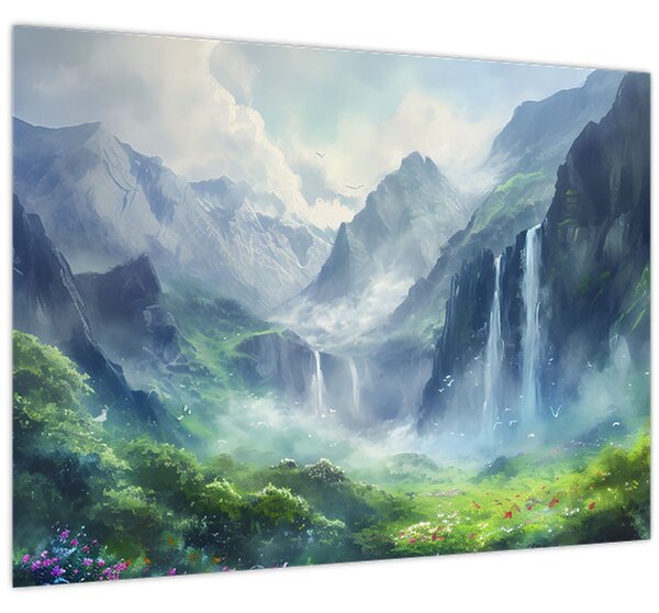 Kép - Vízesések völgye (70x50 cm)