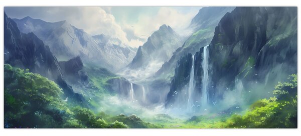 Kép - Vízesések völgye (120x50 cm)