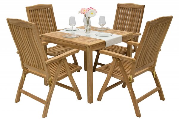 DEOKORK Teak kerti elrendezés LAGUNA QUATRO 1+4