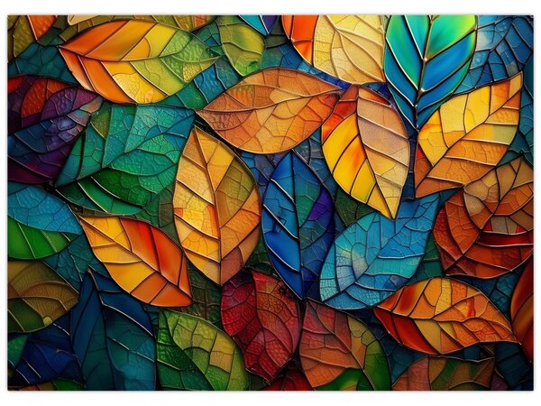 Kép - Levélmozaik (70x50 cm)