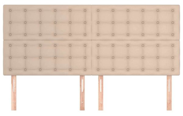 VidaXL 4 db cappuccino színű műbőr fejtámla 80 x 5 x 78/88 cm