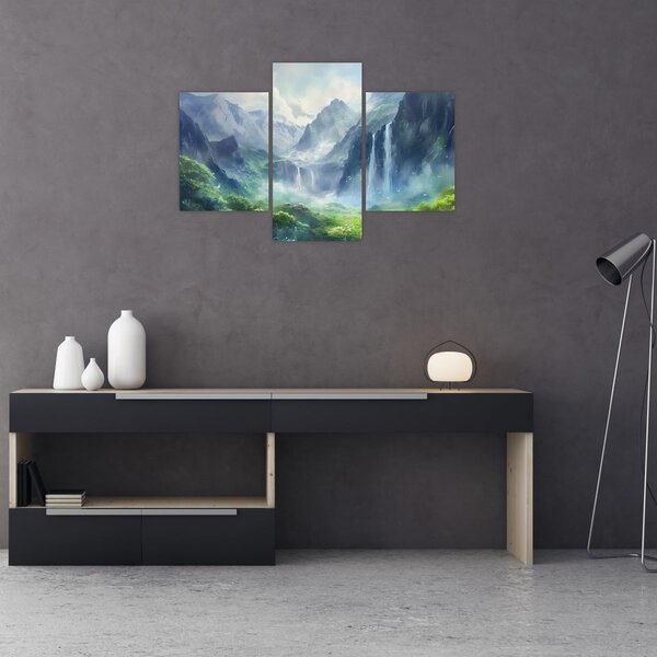 Kép - Vízesések völgye (90x60 cm)